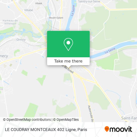 LE COUDRAY MONTCEAUX  402 Ligne map