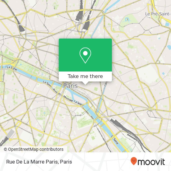 Mapa Rue De La Marre Paris