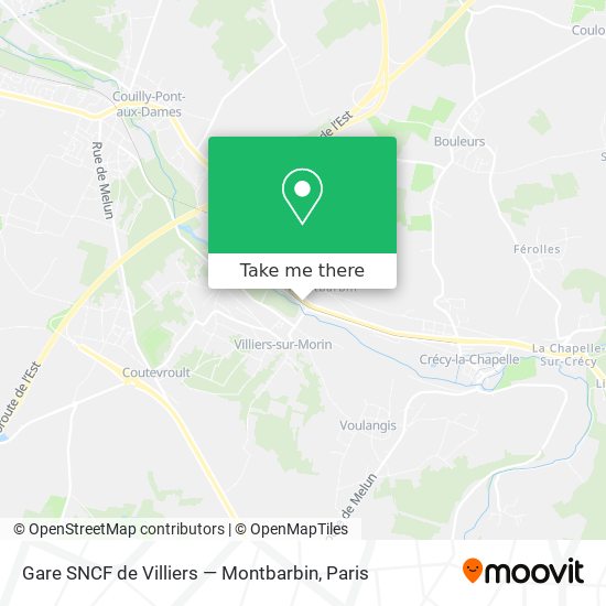 Mapa Gare SNCF de Villiers — Montbarbin