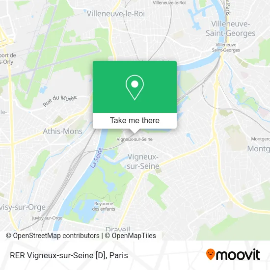 RER Vigneux-sur-Seine [D] map