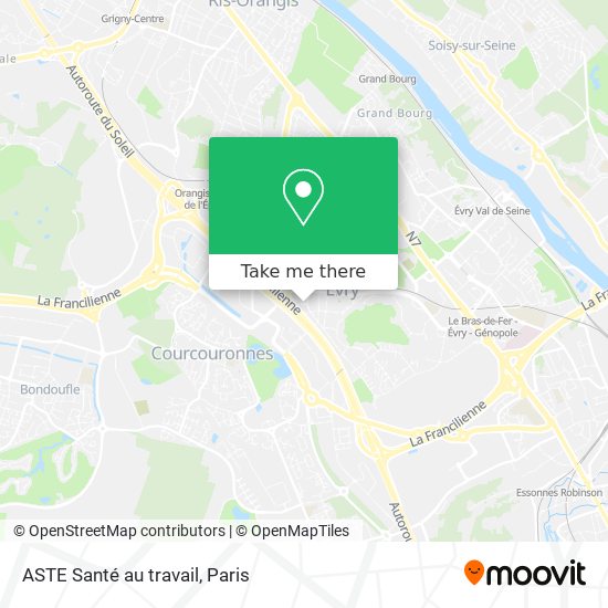 ASTE Santé au travail map