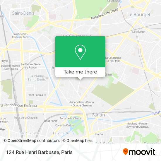 Mapa 124 Rue Henri Barbusse