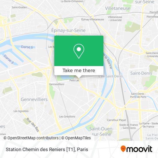 Mapa Station Chemin des Reniers [T1]