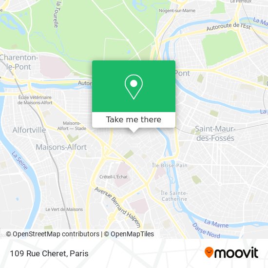 Mapa 109 Rue Cheret