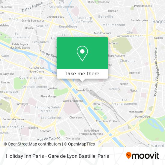 Holiday Inn Paris - Gare de Lyon Bastille map