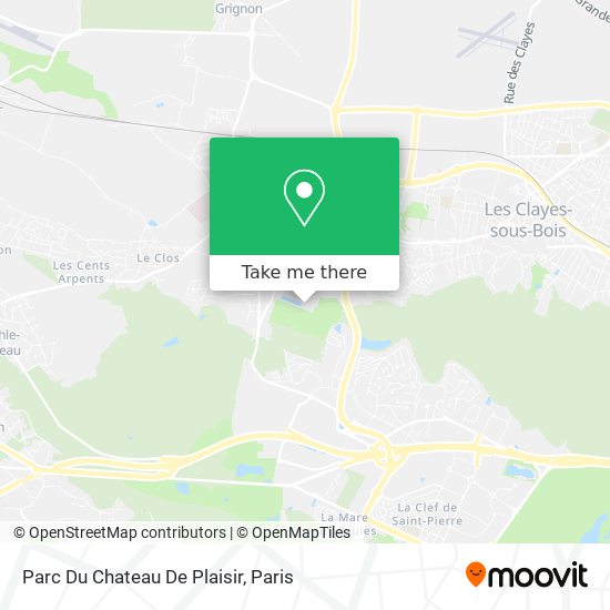 Mapa Parc Du Chateau De Plaisir