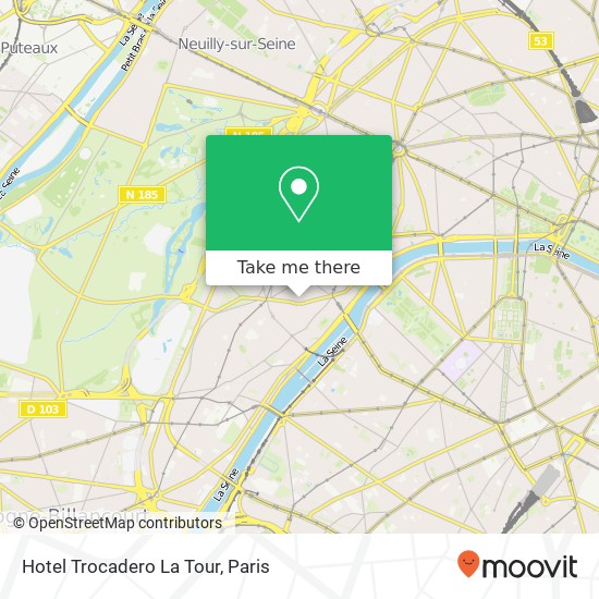 Hotel Trocadero La Tour map