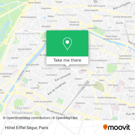 Mapa Hôtel Eiffel Ségur