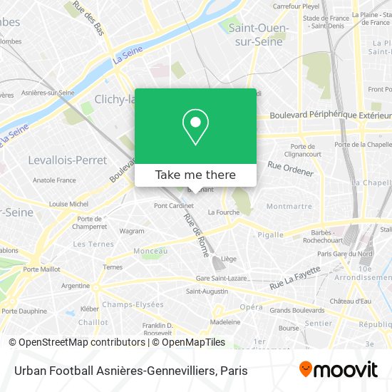 Mapa Urban Football Asnières-Gennevilliers