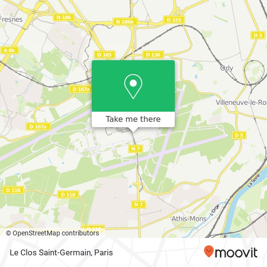 Le Clos Saint-Germain map