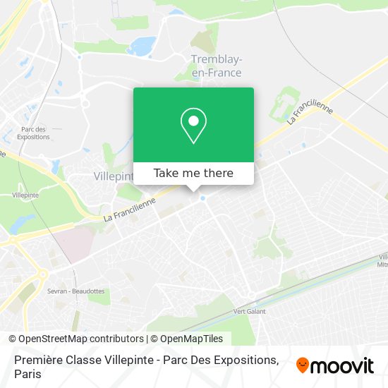 Mapa Première Classe Villepinte - Parc Des Expositions