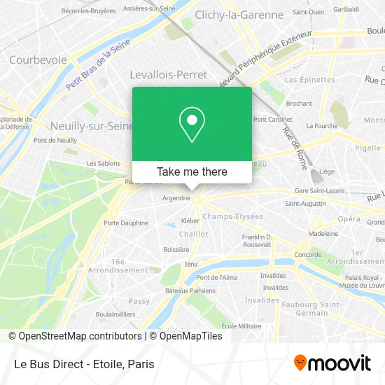 Le Bus Direct - Etoile map