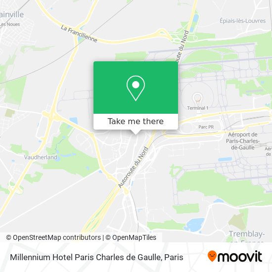 Mapa Millennium Hotel Paris Charles de Gaulle
