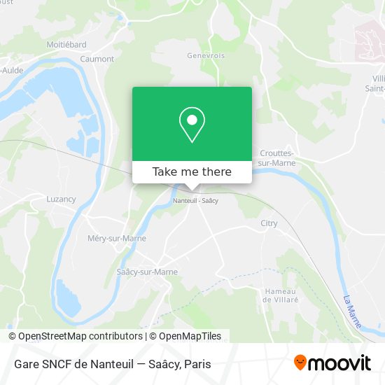 Mapa Gare SNCF de Nanteuil — Saâcy