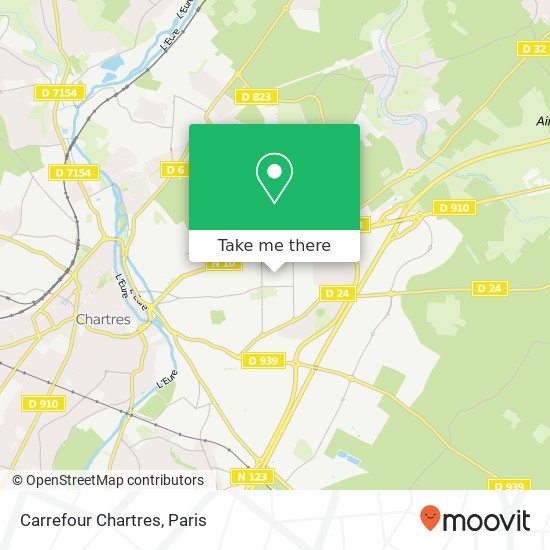 Carrefour Chartres map