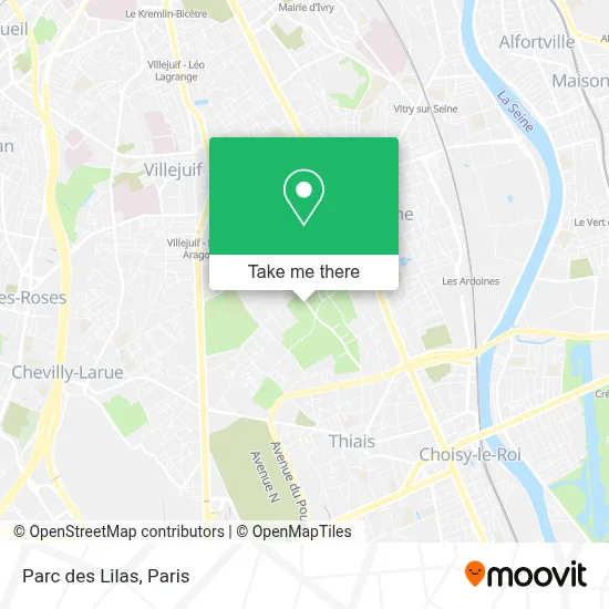 Parc des Lilas map