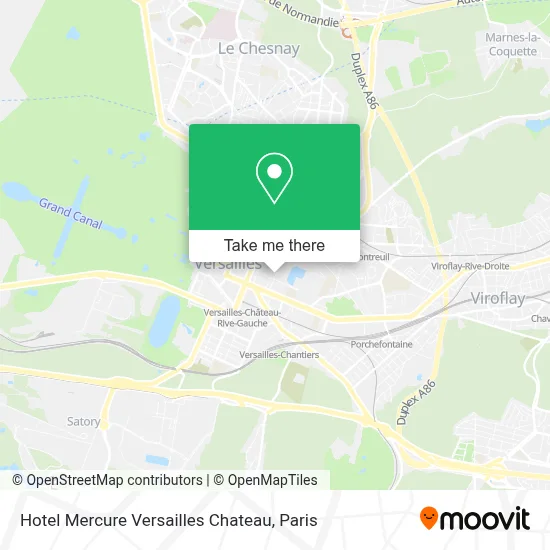 Hotel Mercure Versailles Chateau map