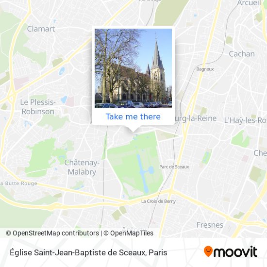 Mapa Église Saint-Jean-Baptiste de Sceaux