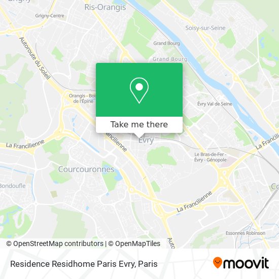 Residence Residhome Paris Evry map