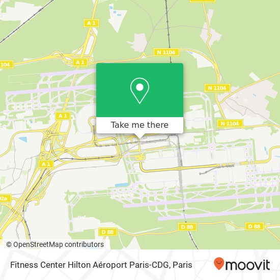 Mapa Fitness Center Hilton Aéroport Paris-CDG