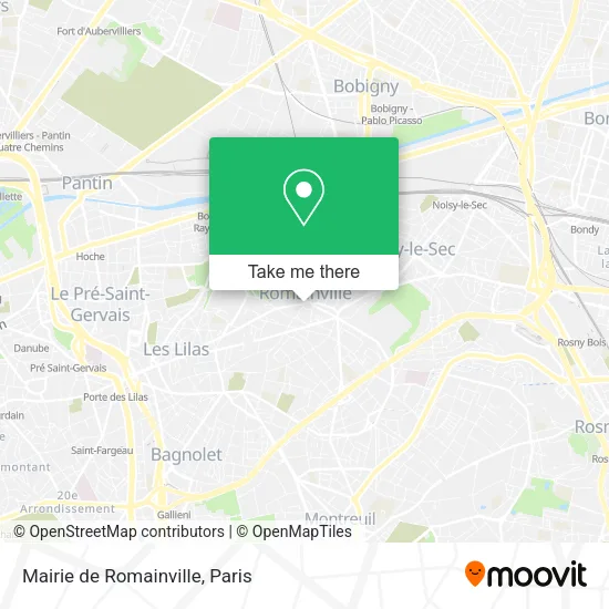 Mairie de Romainville map