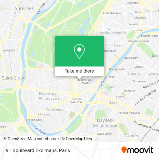91 Boulevard Exelmans map