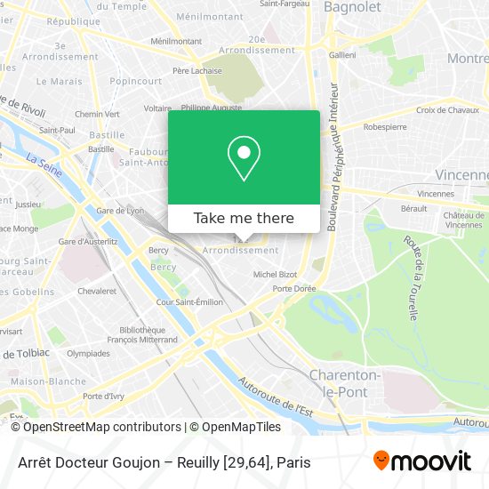 Arrêt Docteur Goujon – Reuilly [29,64] map