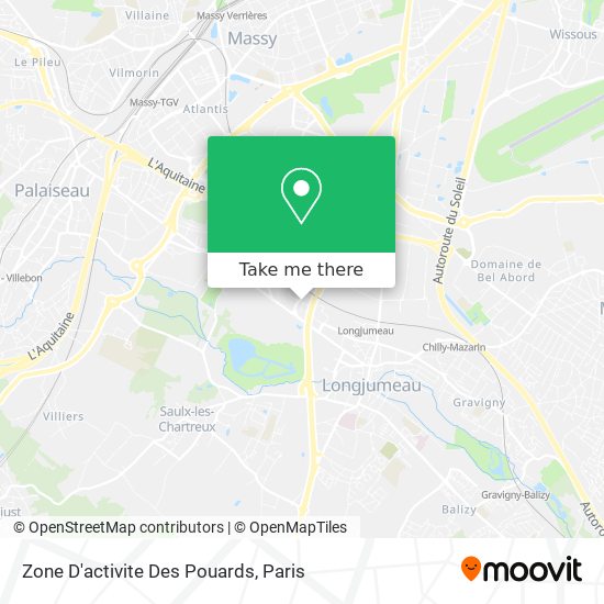 Mapa Zone D'activite Des Pouards