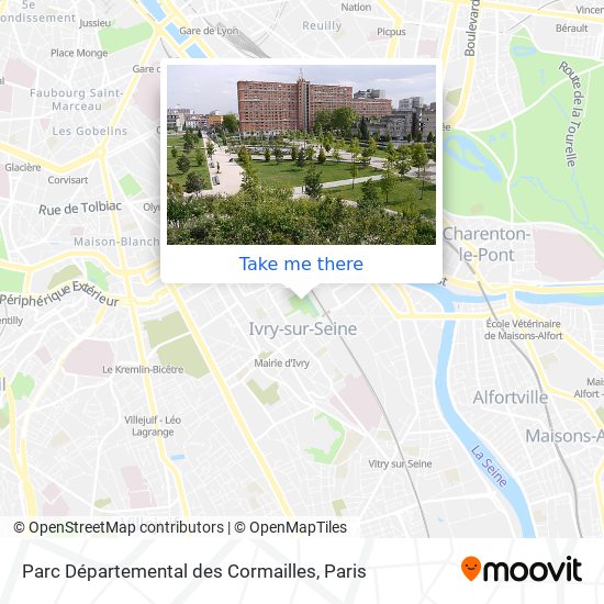 Mapa Parc Départemental des Cormailles