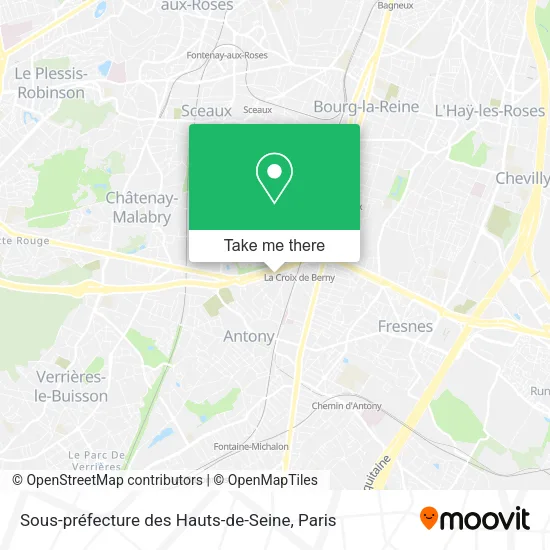 Sous-préfecture des Hauts-de-Seine map