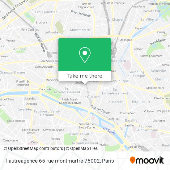 Mapa l autreagence 65 rue montmartre 75002