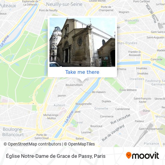Église Notre-Dame de Grace de Passy map