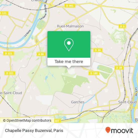 Chapelle Passy Buzenval map