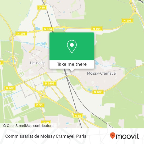 Mapa Commissariat de Moissy Cramayel