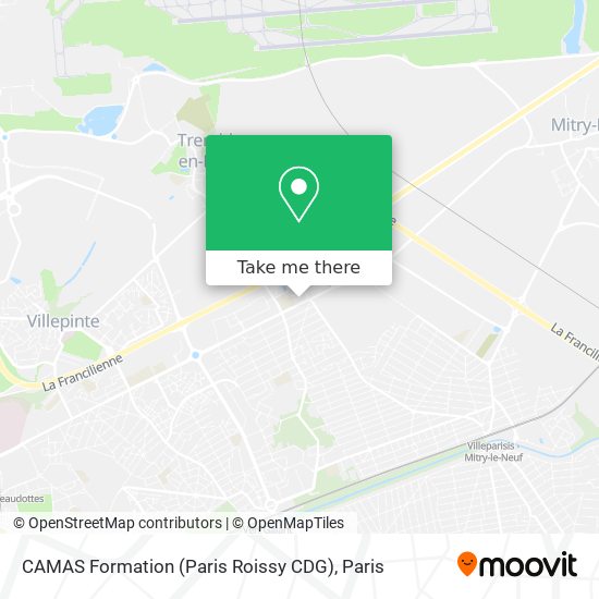 Mapa CAMAS Formation (Paris Roissy CDG)