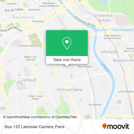 Mapa Bus 132 Lavoisier Carriere