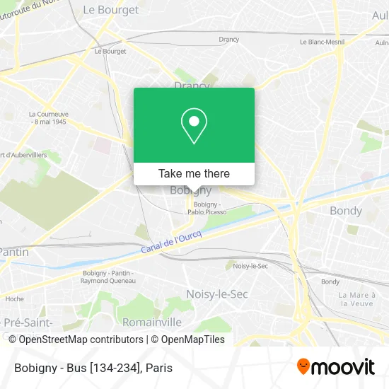Bobigny - Bus [134-234] map