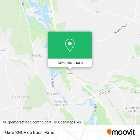Gare SNCF de Bueil map