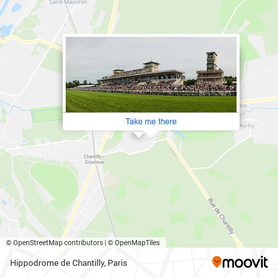 How to get to Hippodrome de Chantilly by Bus, Train, RER or Light Rail?