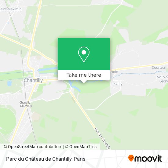 Mapa Parc du Château de Chantilly