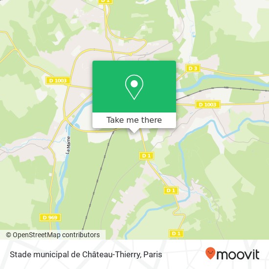 Stade municipal de Château-Thierry map