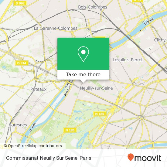 Mapa Commissariat Neuilly Sur Seine