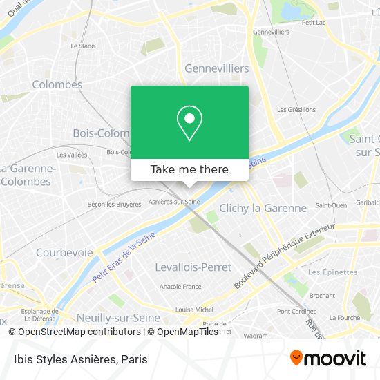 Ibis Styles Asnières map