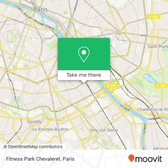 Fitness Park Chevaleret map