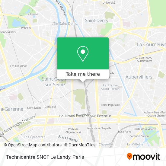 Technicentre SNCF Le Landy map