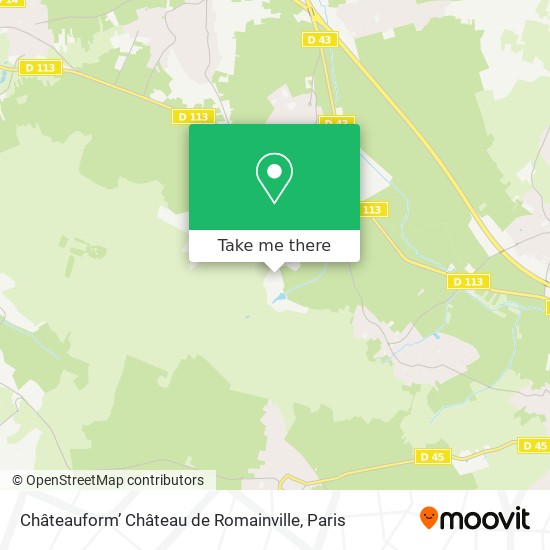 Mapa Châteauform’ Château de Romainville