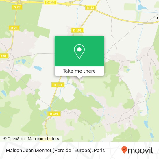 Mapa Maison Jean Monnet (Père de l'Europe)