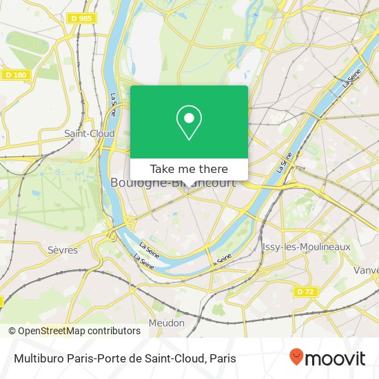 Multiburo Paris-Porte de Saint-Cloud map