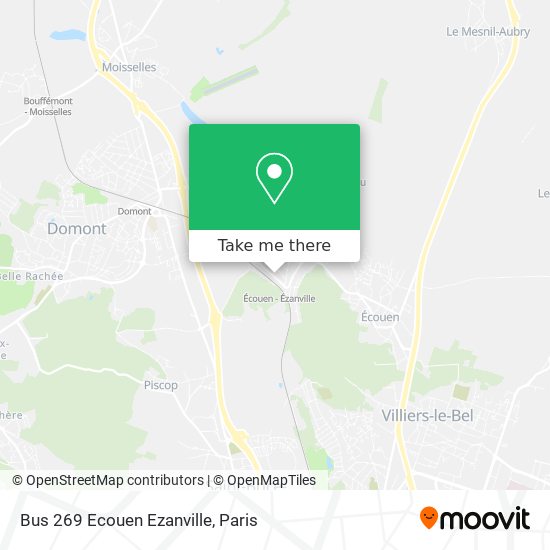 Bus 269 Ecouen Ezanville map