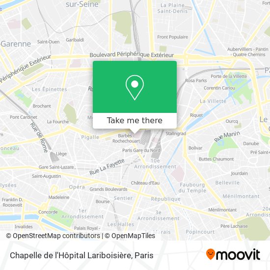 Chapelle de l'Hôpital Lariboisière map